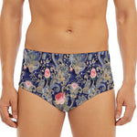 Indian Rose Paisley Pattern Print Men's Triangle Swim Briefs