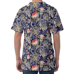 Indian Rose Paisley Pattern Print Men's Velvet T-Shirt
