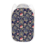 Indian Rose Paisley Pattern Print Mesh Laundry Hamper