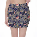 Indian Rose Paisley Pattern Print Pencil Mini Skirt