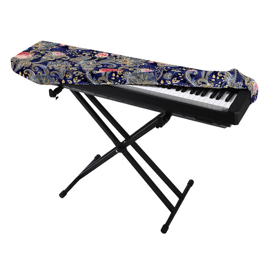 Indian Rose Paisley Pattern Print Piano Keyboard Cover