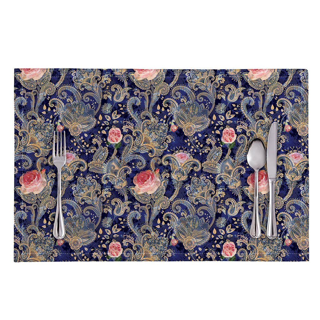 Indian Rose Paisley Pattern Print Placemat