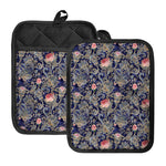 Indian Rose Paisley Pattern Print Pot Holders With Pocket
