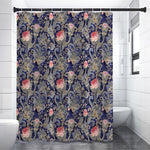 Indian Rose Paisley Pattern Print Premium Shower Curtain