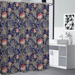Indian Rose Paisley Pattern Print Premium Shower Curtain