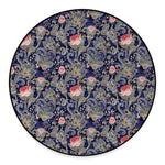 Indian Rose Paisley Pattern Print Round Floor Mat