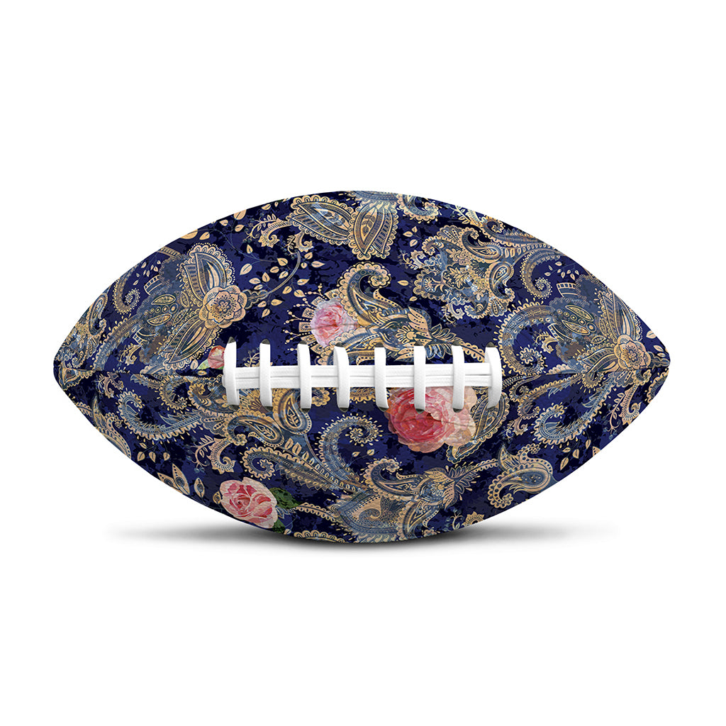 Indian Rose Paisley Pattern Print Rugby Ball