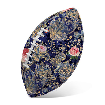 Indian Rose Paisley Pattern Print Rugby Ball
