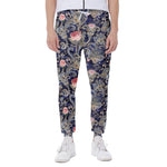 Indian Rose Paisley Pattern Print Scuba Joggers