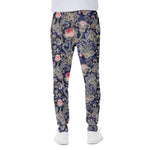 Indian Rose Paisley Pattern Print Scuba Joggers