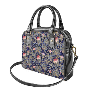 Indian Rose Paisley Pattern Print Shoulder Handbag