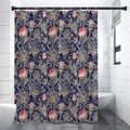 Indian Rose Paisley Pattern Print Shower Curtain