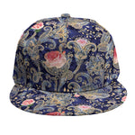 Indian Rose Paisley Pattern Print Snapback Cap