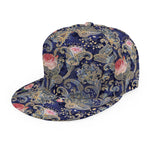 Indian Rose Paisley Pattern Print Snapback Cap