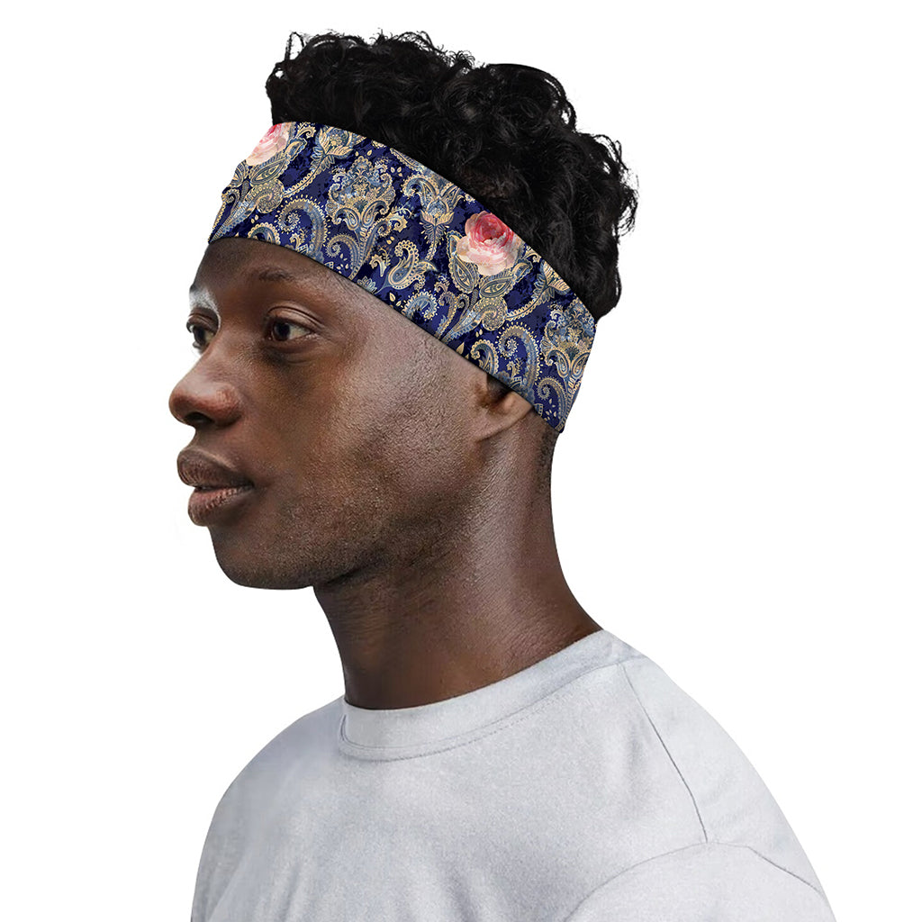 Indian Rose Paisley Pattern Print Sports Headband