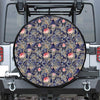 Indian Rose Paisley Pattern Print Tire Cover