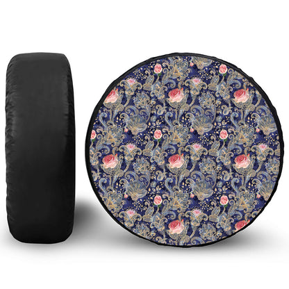Indian Rose Paisley Pattern Print Tire Cover