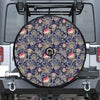 Indian Rose Paisley Pattern Print Tire Cover With Camera Hole