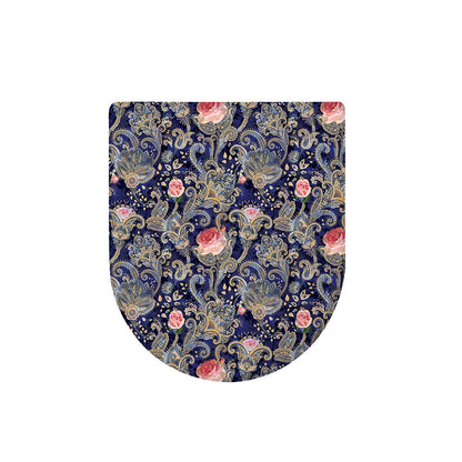 Indian Rose Paisley Pattern Print Toilet Lid Cover