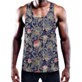 Indian Rose Paisley Pattern Print Men's Workout Tank Top