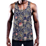 Indian Rose Paisley Pattern Print Training Tank Top