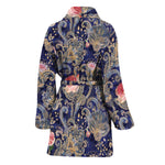 Indian Rose Paisley Pattern Print Women's Bathrobe