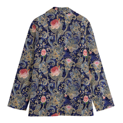 Indian Rose Paisley Pattern Print Women's Blazer