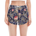 Indian Rose Paisley Pattern Print Women's Split Running Shorts