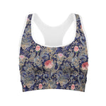 Indian Rose Paisley Pattern Print Women's Sports Bra