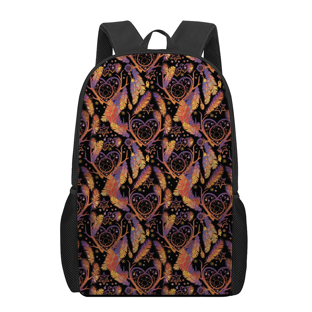 Indian Tribal Dream Catcher Print 17 Inch Backpack