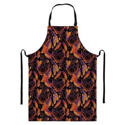 Indian Tribal Dream Catcher Print Bib Apron With Pocket