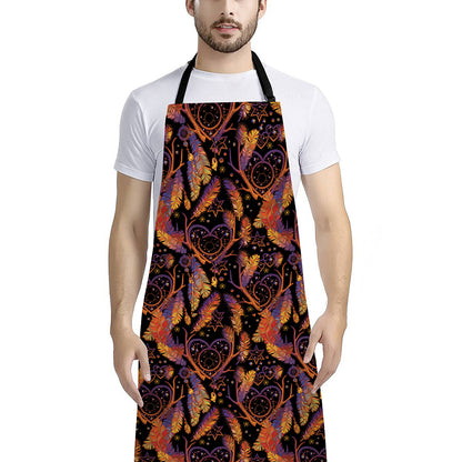 Indian Tribal Dream Catcher Print Bib Apron With Pocket