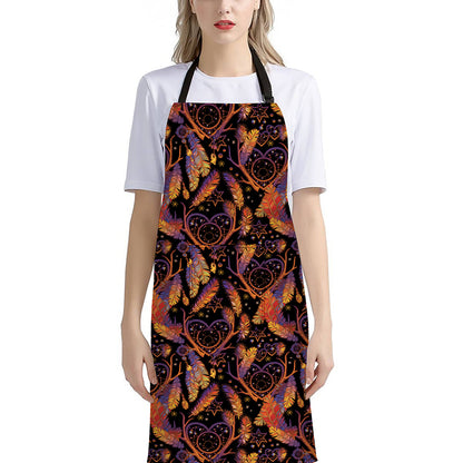 Indian Tribal Dream Catcher Print Bib Apron With Pocket