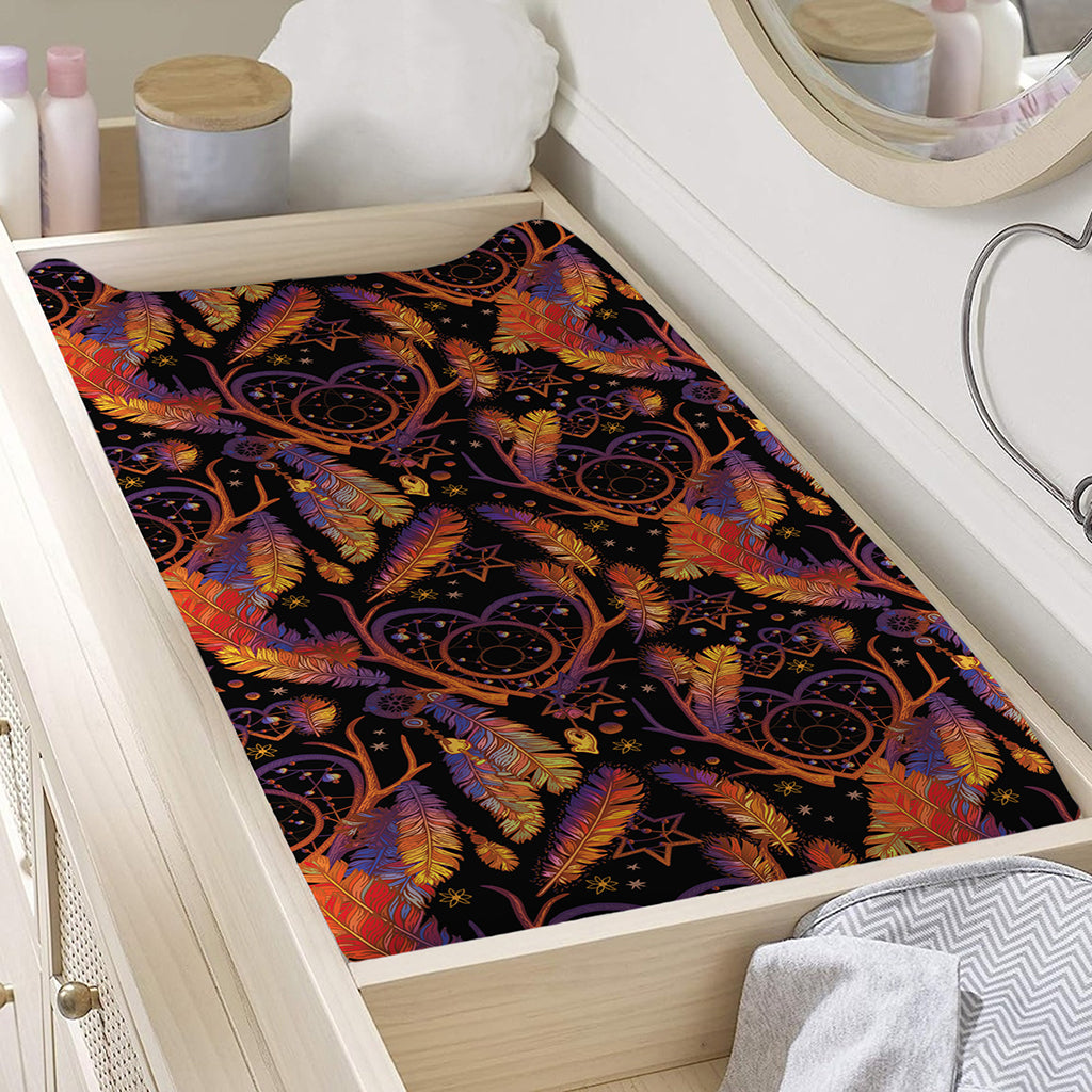 Indian Tribal Dream Catcher Print Changing Pad Cover