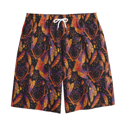 Indian Tribal Dream Catcher Print Cotton Shorts