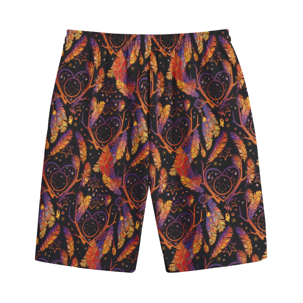 Indian Tribal Dream Catcher Print Cotton Shorts