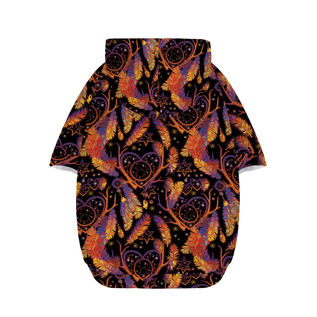 Indian Tribal Dream Catcher Print Dog Zip Up Hoodie