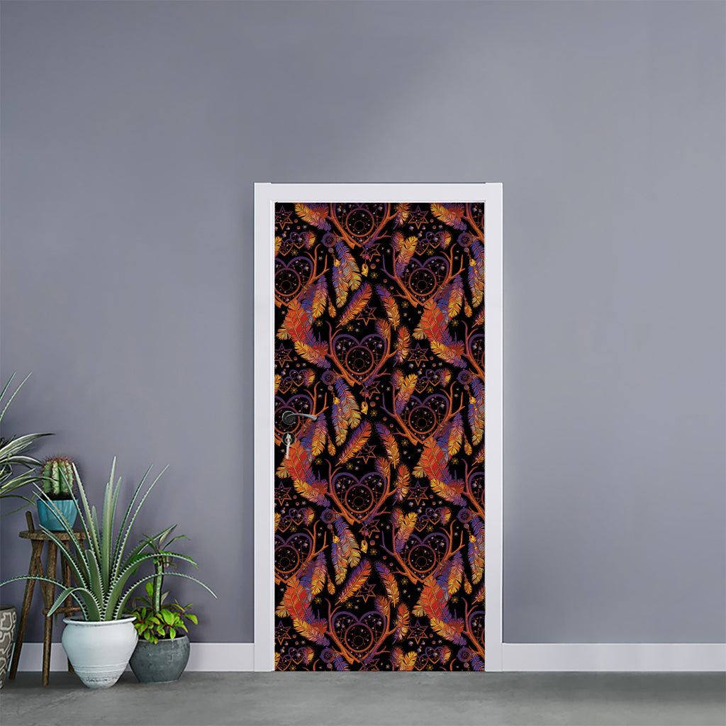 Indian Tribal Dream Catcher Print Door Sticker