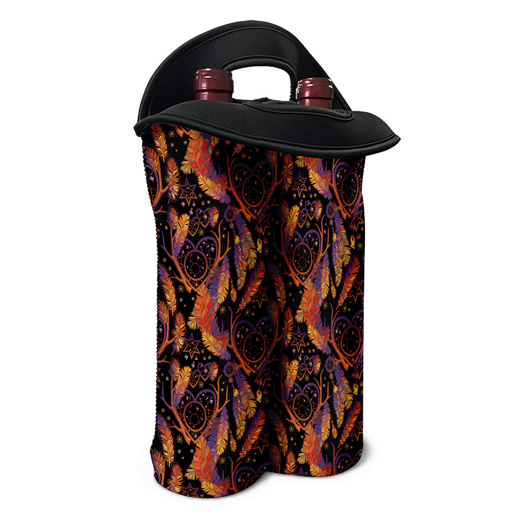 Indian Tribal Dream Catcher Print Double Neoprene Wine Tote