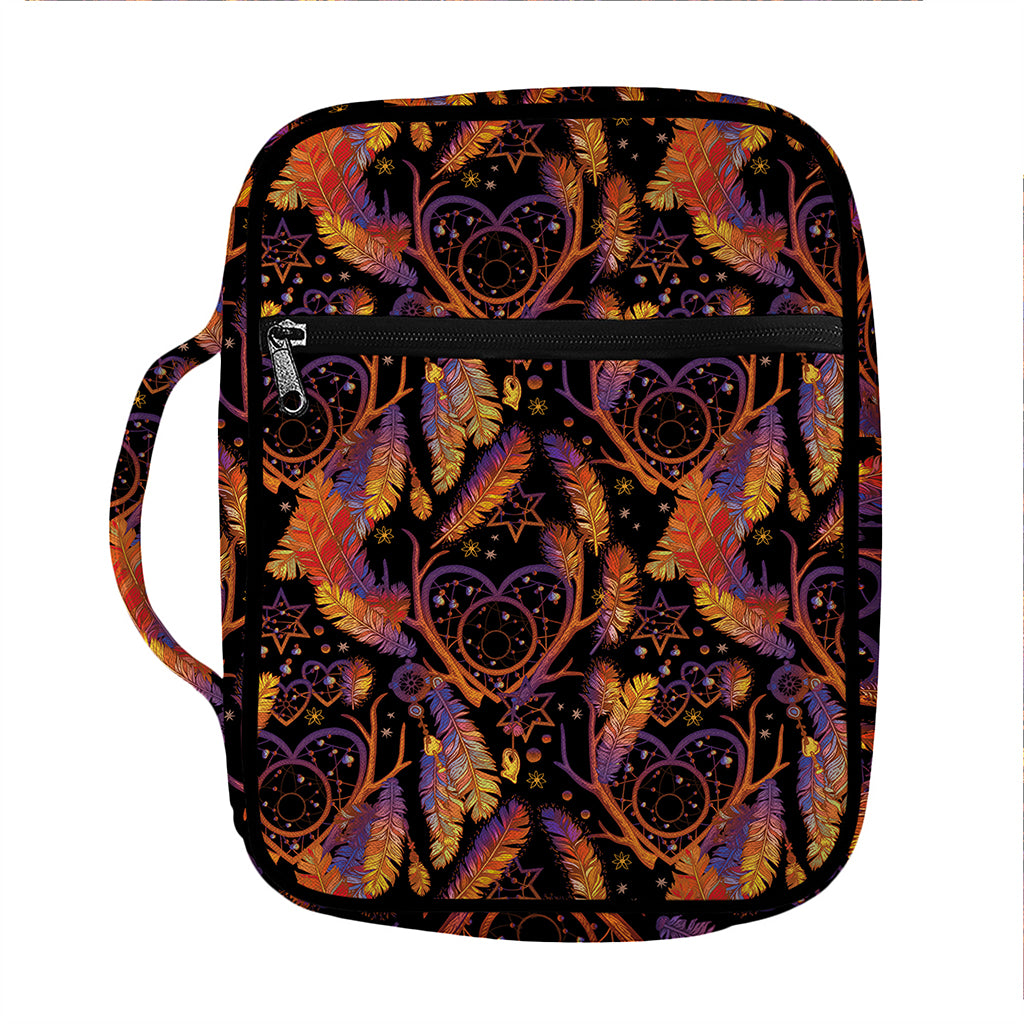 Indian Tribal Dream Catcher Print Front Pocket Bible Bag