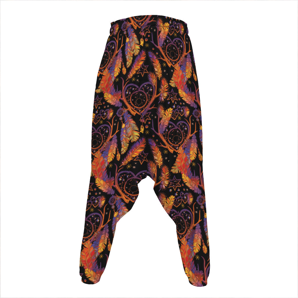 Indian Tribal Dream Catcher Print Hammer Pants