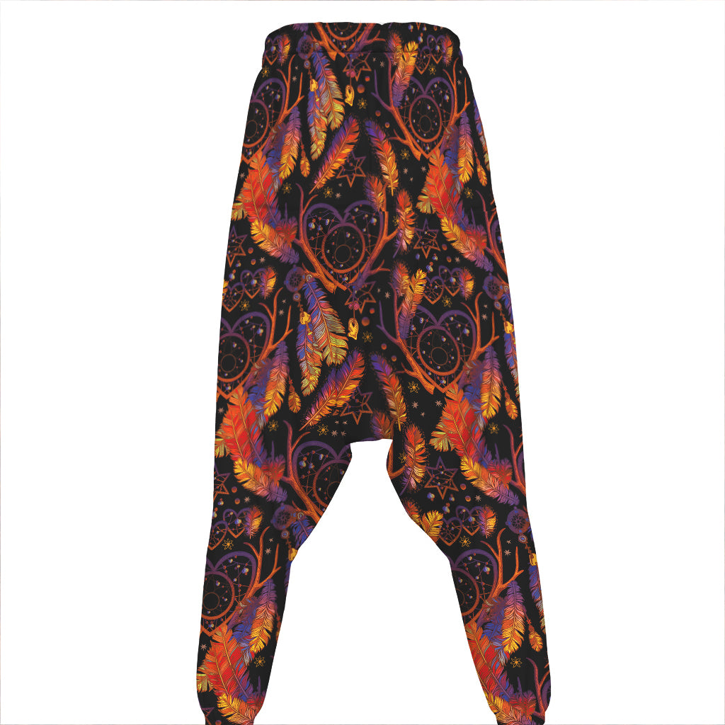 Indian Tribal Dream Catcher Print Hammer Pants