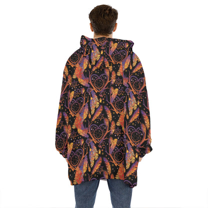 Indian Tribal Dream Catcher Print Hoodie Blanket