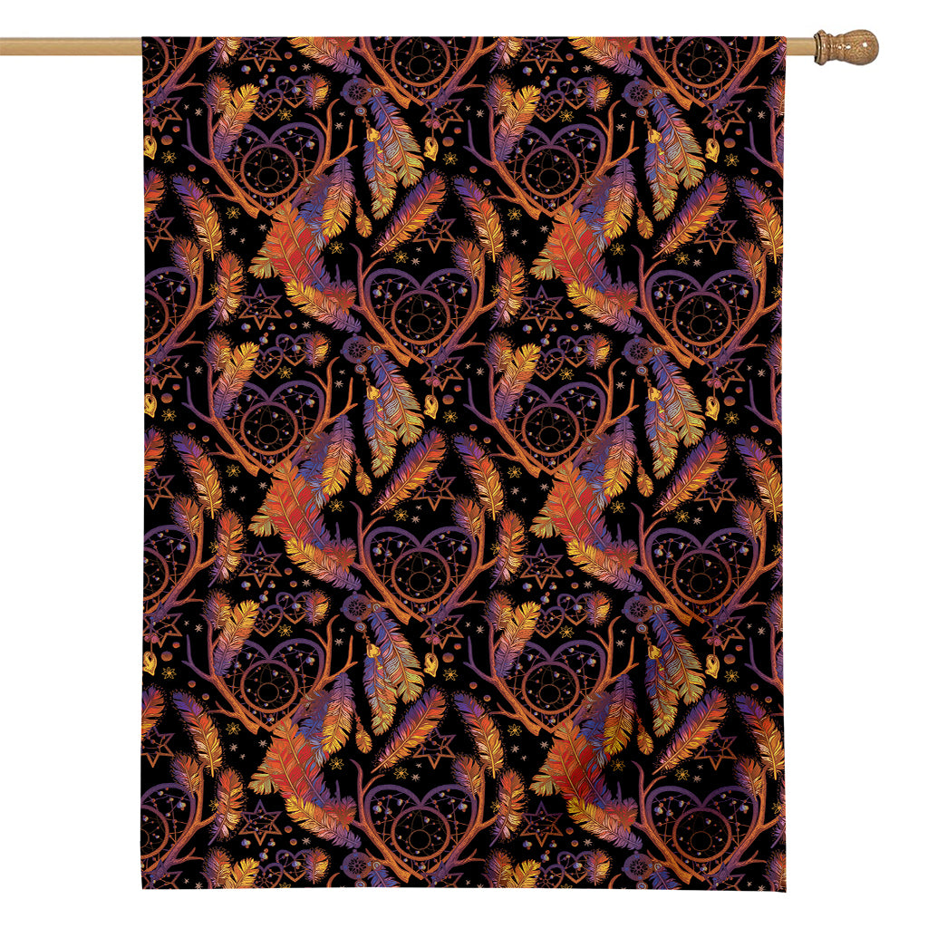 Indian Tribal Dream Catcher Print House Flag