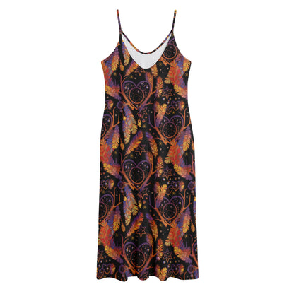 Indian Tribal Dream Catcher Print Jersey Midi Cami Dress
