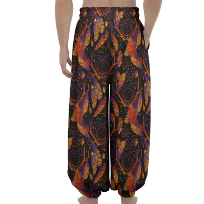 Indian Tribal Dream Catcher Print Lantern Pants