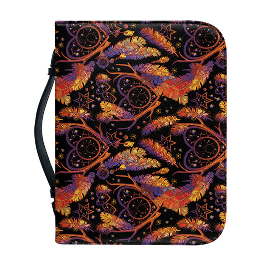 Indian Tribal Dream Catcher Print Leather Bible Cover