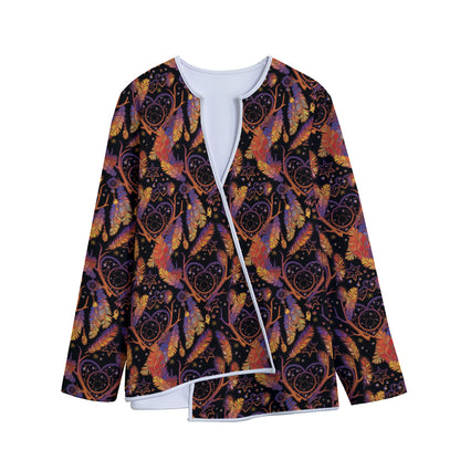 Indian Tribal Dream Catcher Print Long Sleeve Short Coat