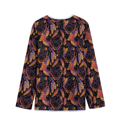 Indian Tribal Dream Catcher Print Long Sleeve Short Coat