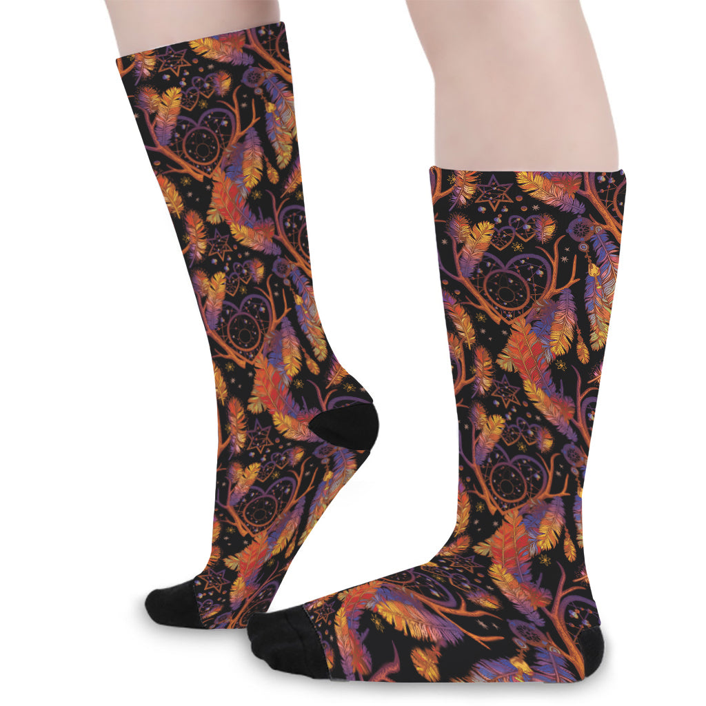 Indian Tribal Dream Catcher Print Long Socks